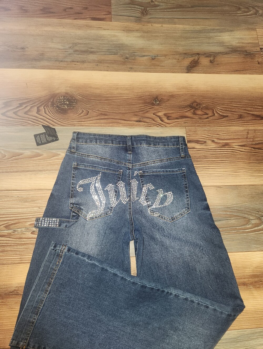 Juicy Couture Wide Leg Women's Jeans in Faded Blue Size 1/25 - Picture 4 of 6